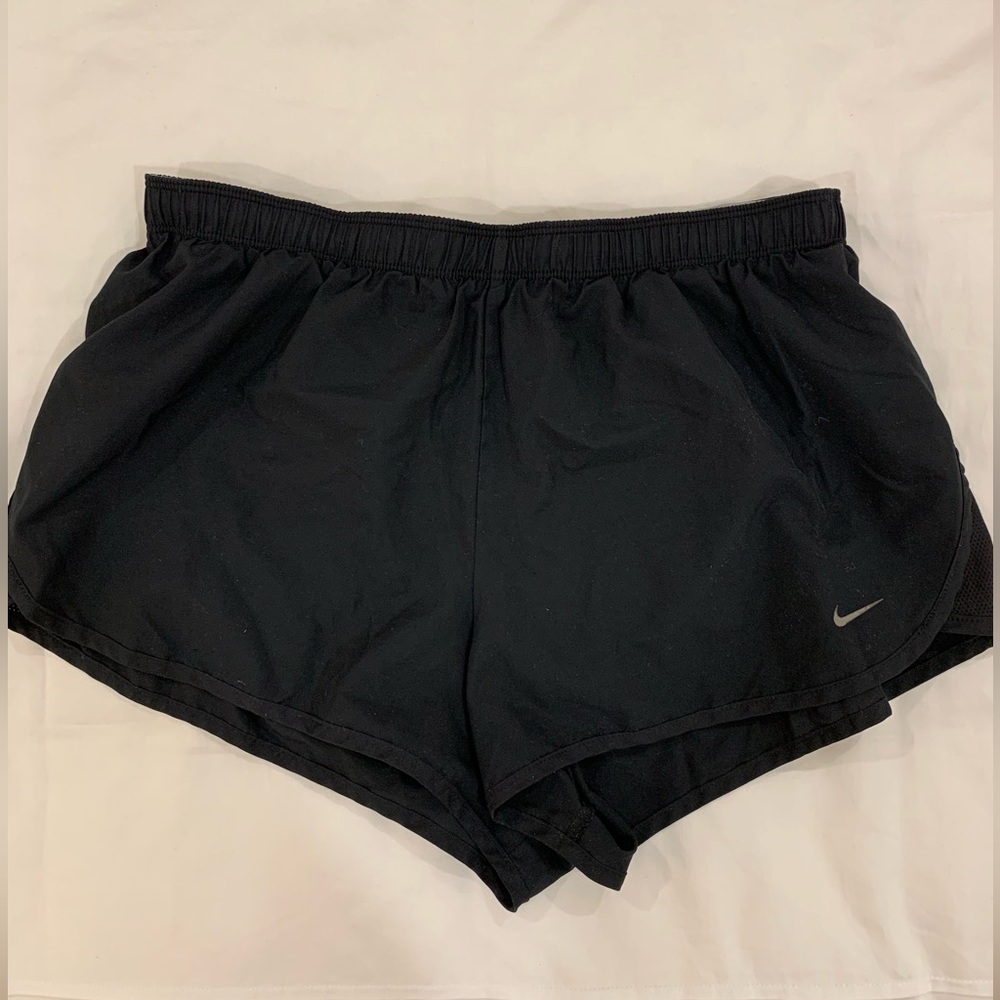 Black Nike running shorts